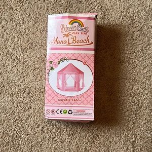Pink kids princess play tent